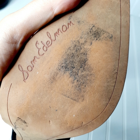 Sam Edelman Western Black Suede Leather Booties E876 - Picture 15 of 15